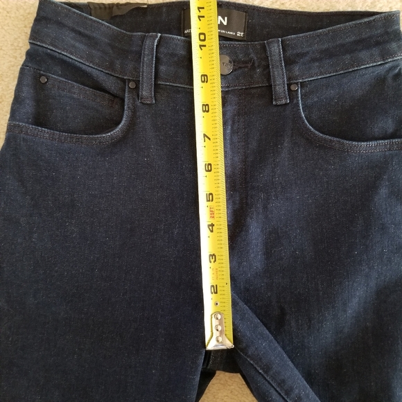 NWT Aritzia Ten Motive Dark Wash High Rise Flare Jeans Size 25T - Picture 10 of 15